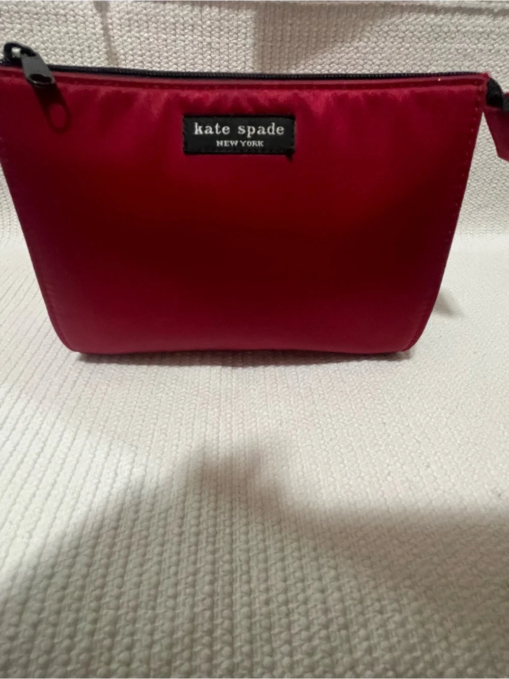 kate spade Red Nylon Cosmetic Pouch